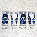 Gamer Travel Tumbler Boss Level Unlocked - Angled view with game controller on purple | Our Phoenix Rise