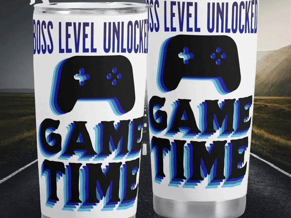 "Boss Level" Gamer Tumbler (20oz)| Iron Phoenix GHG - Iron Phoenix GHG
