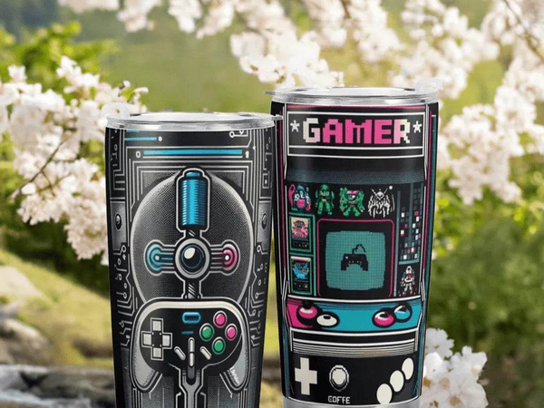 "Retro Arcade" Gamer Tumbler | Iron Phoenix GHG - Iron Phoenix GHG