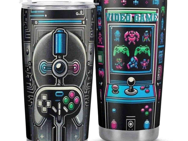 "Retro Arcade" Gamer Tumbler | Iron Phoenix GHG