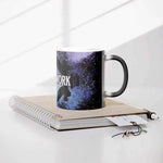 Gamer Heat Changing Mug - Side view of mug with "Gamer At Work" design | Our Phoenix Rise