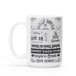 Gamer Family Rules Mug - White Ceramic on clean white background | Our Phoenix Rise