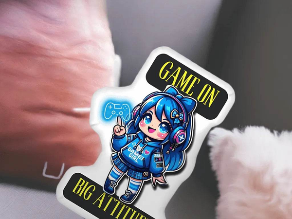 Gamer Girl Pillow - Ultimate Cozy Accessory for a Comfortable Gaming Setup - Iron Phoenix GHG