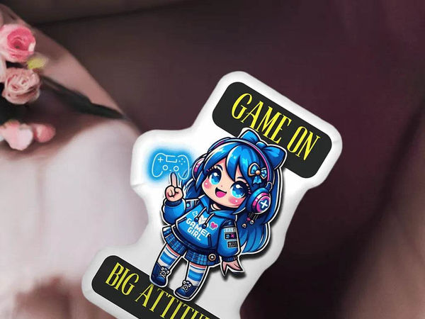 Gamer Girl Pillow - Ultimate Cozy Accessory for a Comfortable Gaming Setup - Iron Phoenix GHG