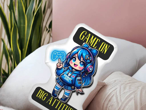 Gamer Girl Pillow - Ultimate Cozy Accessory for a Comfortable Gaming Setup - Iron Phoenix GHG