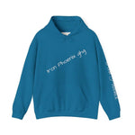 Personalized Gamer Hoodie - Antique Sapphire front view mockup | Our Phoenix Rise