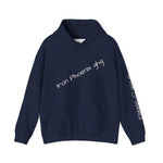 Personalized Gamer Hoodie - White angled view on model | Our Phoenix Rise