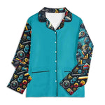 Custom Teal Gamer Pajamas | Personalized Loungewear