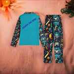 Custom Teal Gamer Pajamas | Personalized Loungewear Teal XS-5XL - Detail 2 | Our Phoenix Rise