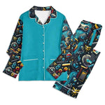 Custom Teal Gamer Pajamas | Personalized Loungewear Teal XS-5XL - Detail 8 | Our Phoenix Rise