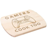 Gamer Controller Cutting Board - Maple Wood Angled Display | Our Phoenix Rise