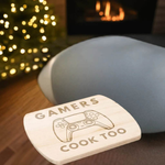 "Gamers Cook Too" Cutting Board | Iron Phoenix GHG - Iron Phoenix GHG
