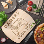 Gamer Controller Cutting Board - Maple Wood Angled View | Our Phoenix Rise
