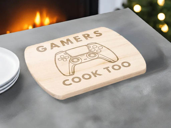 "Gamers Cook Too" Cutting Board | Iron Phoenix GHG - Iron Phoenix GHG