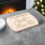 "Gamers Cook Too" Cutting Board | Iron Phoenix GHG - Iron Phoenix GHG