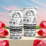 Gamer Family Rules Tumbler | Positive Gaming Travel Mug - Iron Phoenix GHG