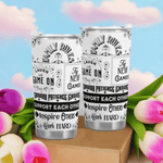 Gamer Family Rules Travel Mug - Top down view of lid | Our Phoenix Rise
