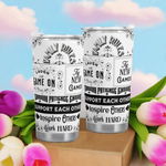 Gamer Family Rules Tumbler | Positive Gaming Travel Mug - Iron Phoenix GHG