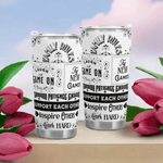 Gamer Family Rules Travel Mug - Close up of rules text | Our Phoenix Rise