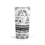 Gamer Family Rules Travel Mug - Held in hand | Our Phoenix Rise