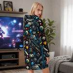 Gamer Girl Hoodie Dress - Lifestyle Mockup Front Pose | Our Phoenix Rise