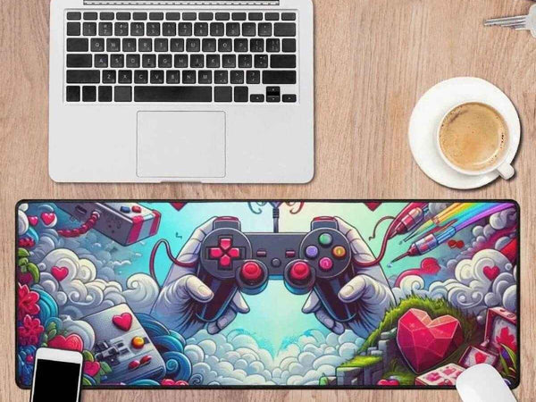 Gamer Love Desk Mat | Passionate Play Gaming Mouse Pad