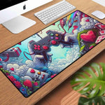 Gaming Controller Desk Mat - Flat lay top down view of full design | Our Phoenix Rise