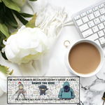 Gamer Slogan Desk Mat | Knight and Ninja Gaming Mouse Pad - Iron Phoenix GHG