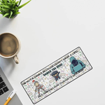 Gamer Slogan Desk Mat | Knight and Ninja Gaming Mouse Pad - Iron Phoenix GHG