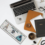 Gamer Slogan Desk Mat | Knight and Ninja Gaming Mouse Pad - Iron Phoenix GHG