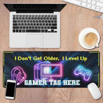 Level Up Gamer Desk Mat | Personalized Slogan Mouse Pad