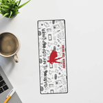 Personalized Gaming Superpower Desk Mat - Edge stitching detail | Our Phoenix Rise