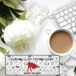 Personalized Gaming Superpower Desk Mat - Side profile showing 3mm thickness | Our Phoenix Rise