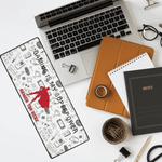 Personalized Gaming Superpower Desk Mat - Rolled up for storage | Our Phoenix Rise