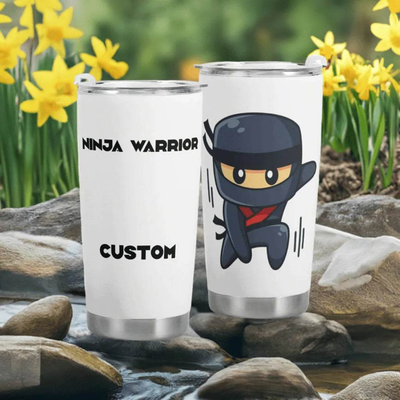 Personalized Ninja Warrior Travel Mug | Iron Phoenix GHG - Iron Phoenix GHG