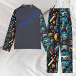 Personalized Gamer Pajamas - Close-up of black shirt with gamer tag | Our Phoenix Rise