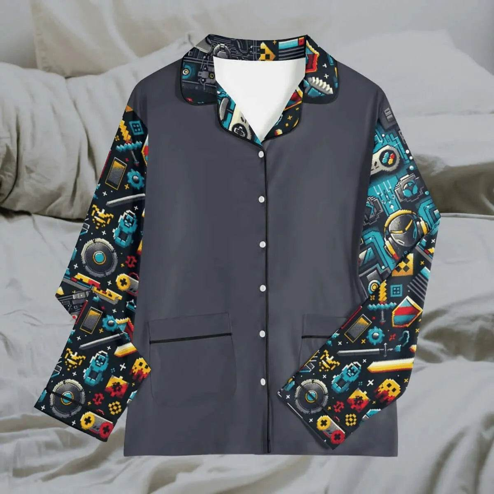 Personalized Gamer Pajamas | Retro Pixel Art Loungewear
