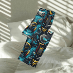 Personalized Gamer Pajamas - White pajama shirt detail with controller icons | Our Phoenix Rise