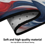 Abstract Red White Blue Rug | Gaming and Yoga Mat