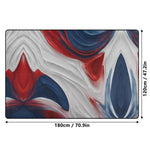 Abstract Red White Blue Rug Gaming and Yoga Mat Detailed View 5 | Our Phoenix Rise