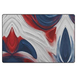 Abstract Red White Blue Rug | Gaming and Yoga Mat