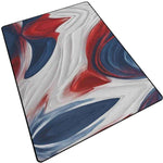 Abstract Red White Blue Rug | Gaming and Yoga Mat
