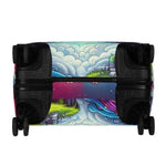 Pixel Heart Gaming Luggage Cover - Side view showing pixel art | Our Phoenix Rise