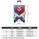 Pixel Heart Gaming Luggage Cover - Closeup of pixel heart and controller | Our Phoenix Rise