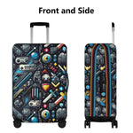 Retro Gamer Luggage Cover Pixel Art Travel Protector Detailed View 3 | Our Phoenix Rise