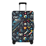 Retro Gamer Luggage Cover | Pixel Art Travel Protector