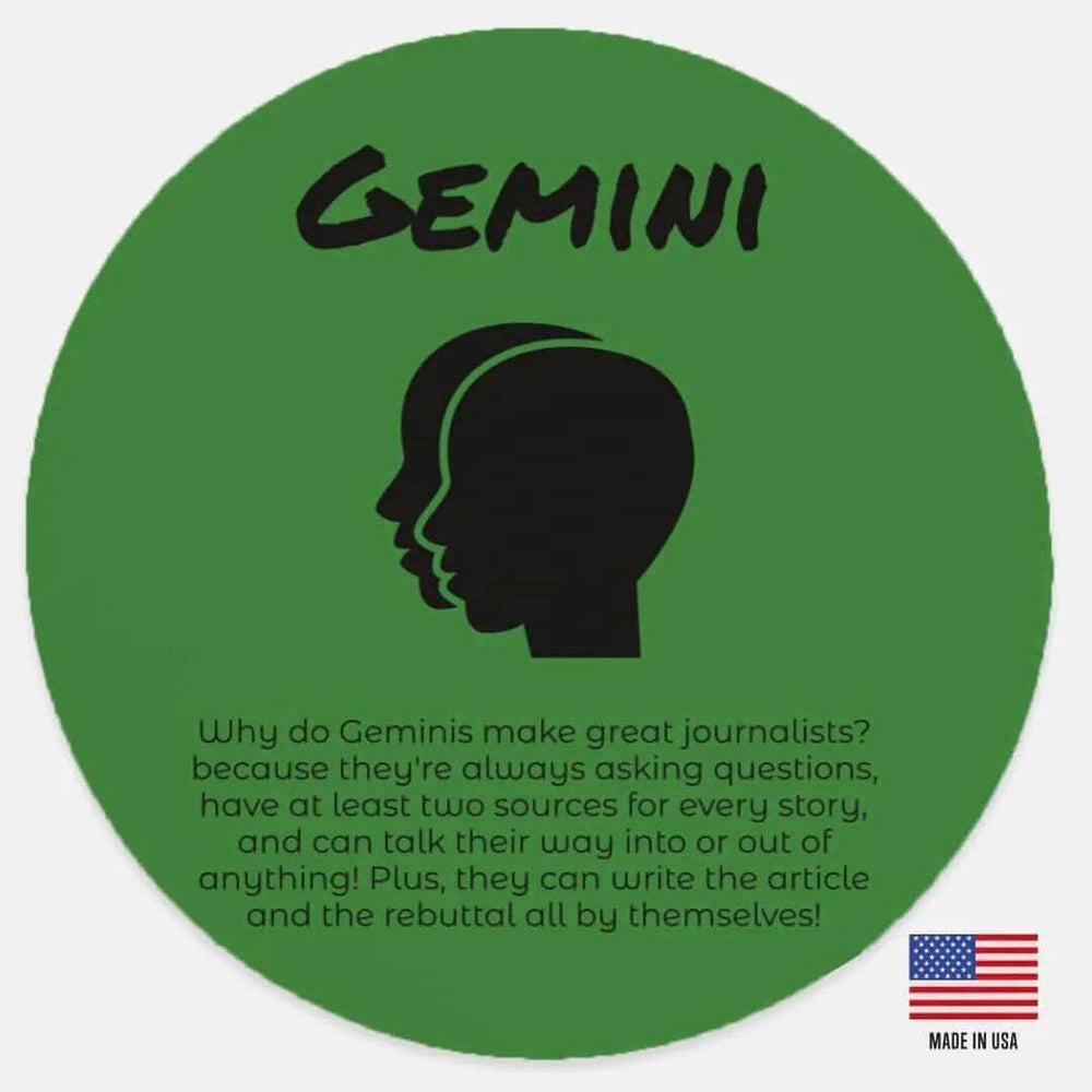 Funny Gemini Wall Art Sign 12in Round