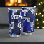 "Blue Matrix" Abstract Art Tumbler | Iron Phoenix GHG - Iron Phoenix GHG