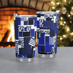 Blue Matrix Abstract Art Tumbler Detailed View 5 | Our Phoenix Rise