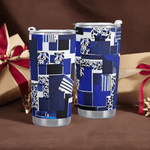 Blue Matrix Abstract Art Tumbler Detailed View 8 | Our Phoenix Rise
